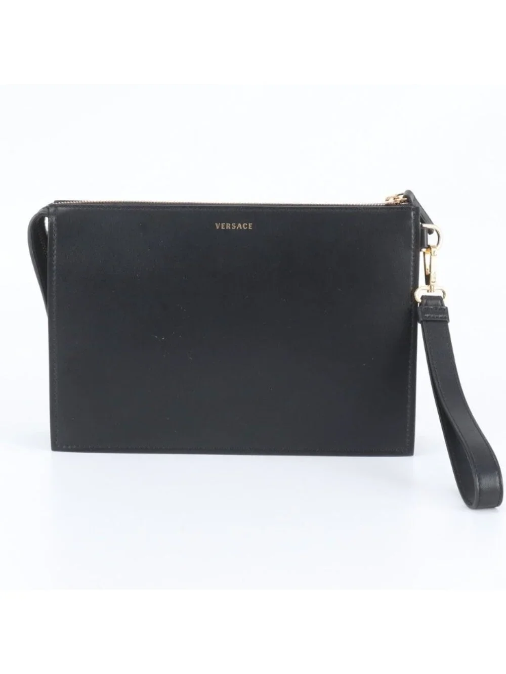 Versace Medusa Studs Leather Clutch Pouch Business